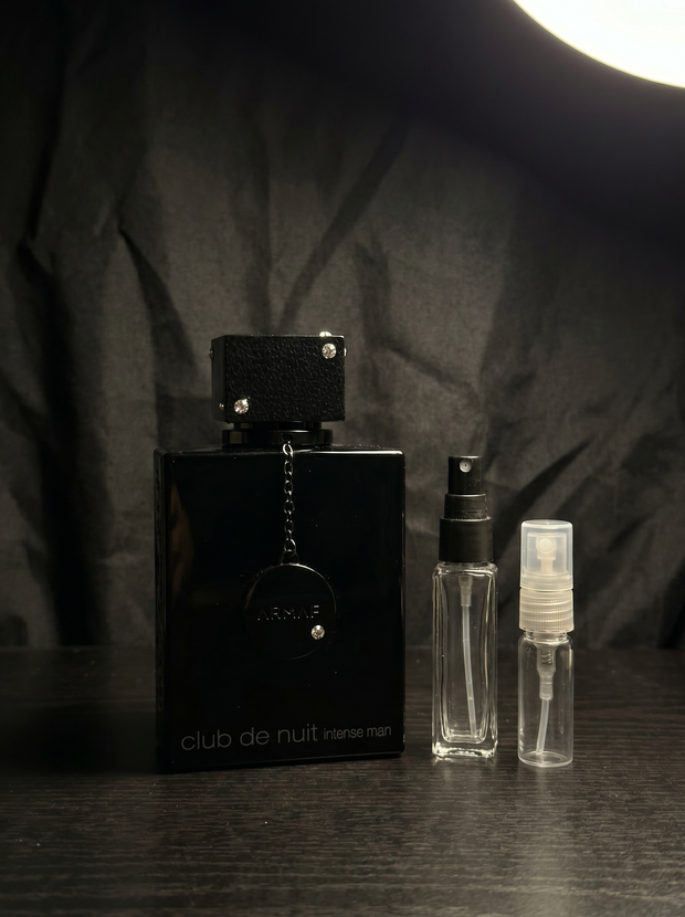 Armaf Club de Nuit Intense Man with Velmori decant vials